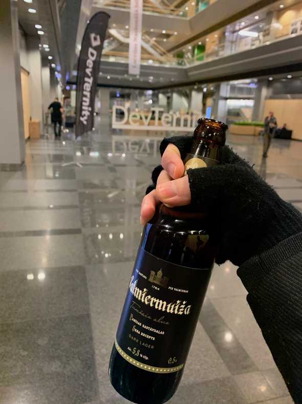 Legally hanging around with a beer at the National Library that is all about the rules and traditions is a next level!