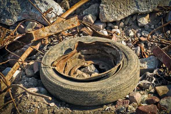 I’m pretty sure you don’t need this old tire in your life. Then why would you need all that trash you decided to take with you?